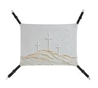 Jubonexis Three Crosses on The Hill Breathable Pet Hammock with Adjustable Straps Reversible Cat Hanging Bed Dog Mats
