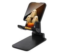 Jubonexis Three Cute Ghosts And Pumpkins Cell Phone Stand Foldable Adjustable Phone Stand for Desk