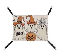 Jubonexis Three Cute Ghosts Breathable Pet Hammock with Adjustable Straps Reversible Cat Hanging Bed Dog Mats