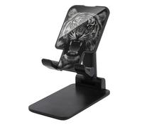 Jubonexis Tiger Roaring Black And White Cell Phone Stand Foldable Adjustable Phone Stand for Desk