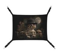 Jubonexis Toad Wearing A Black Hat Breathable Pet Hammock with Adjustable Straps Reversible Cat Hanging Bed Dog Mats