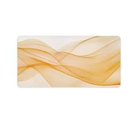 Jubonexis Transparent Shapes Orange Laptop Desk Pads 60x30cm Keyboard Gaming Desk Mat Non-Slip Stitched Edge Desk Mat for Work, Game, Office, Home