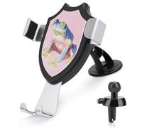 Jubonexis Tree Frog Soft Impressionistic Car Phone Holder Mount Triangle Clip Base Air Vent Cell Phone Car Mount Automotive Accessories for 4-6 Inches Cell Smartphones