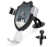Jubonexis Two Ghosts Abandoned House Foggy Car Phone Holder Mount Triangle Clip Base Air Vent Cell Phone Car Mount Automotive Accessories for 4-6 Inches Cell Smartphones