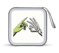 Jubonexis Two Hands Skeleton CD Case DVD Storage Case Portable for Car Home Travel