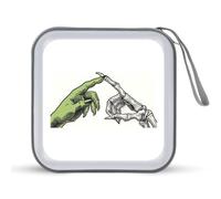Jubonexis Two Hands Skeleton Simple CD Case DVD Storage Case Portable for Car Home Travel