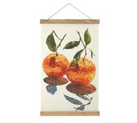 Jubonexis Two Oranges in Disco Balls Mosaic Tiles Canvas Painting Wood Frames Poster Hanger Hanging Picture Kit Wall Art
