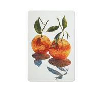 Jubonexis Two Oranges in Disco Balls Mosaic Tiles Tin Metal Signs Wall Art Decorations for Bar Pub Club Cafe Room Farmhouse White 30x20cm