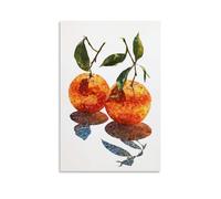 Jubonexis Two Oranges in Disco Balls Mosaic Tiles Wall Art Poster Canvas Print Painting Aesthetic Picture for Living Room Farmhouse Decor 12x18inch(30x45cm) Unframe