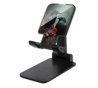 Jubonexis Two Ravens Red Flowers Dark Fantasy Gothic Cell Phone Stand Foldable Adjustable Phone Stand for Desk