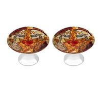 Jubonexis Two Skeleton Couple Round Drawer Cabinet Knobs Handles with Screws,2 Pcs, Drawer Dresser Knob Pulls Decor for Wardrobe Cupboard Home Office Kitchen