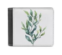 Jubonexis Underwater Seaweed Soft Pastel Green Soft PU Leather Bifold Wallet, Coin Purse Credit Pass Case, Durable Card-Holder Slim Billfold for Men Woman Money Storage