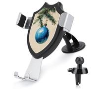 Jubonexis Vintage Blue Christmas Ornament Car Phone Holder Mount Triangle Clip Base Air Vent Cell Phone Car Mount Automotive Accessories for 4-6 Inches Cell Smartphones