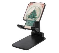 Jubonexis Vintage Christmas Tree Inside The Globe Cell Phone Stand Foldable Adjustable Phone Stand for Desk