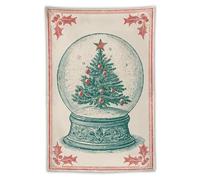 Jubonexis Vintage Christmas Tree Inside The Globe Tapestry Polyester Aesthetic Wall Hanging Bedroom Living Room Dorm Decor 40"x60"