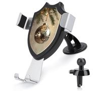 Jubonexis Vintage Disco Ball on Christmas Tree Branch Car Phone Holder Mount Triangle Clip Base Air Vent Cell Phone Car Mount Automotive Accessories for 4-6 Inches Cell Smartphones