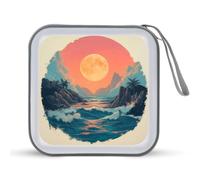 Jubonexis Vintage Mountain Sunset CD Case DVD Storage Case Portable
