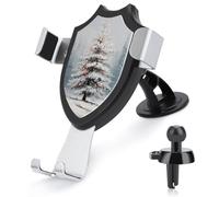 Jubonexis Vintage Old Pine Tree in The Winter Snow Car Phone Holder Mount Triangle Clip Base Air Vent Cell Phone Car Mount Automotive Accessories for 4-6 Inches Cell Smartphones