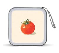Jubonexis Vintage Single Cherry Tomato CD Case DVD Storage Case Portable for Car Home Travel