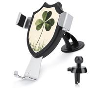 Jubonexis Vintage Three-leaf Clover Trendy Car Phone Holder Mount Triangle Clip Base Air Vent Cell Phone Car Mount Automotive Accessories for 4-6 Inches Cell Smartphones