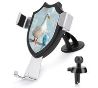Jubonexis Vintage White Duck And Wrapped Egg Car Phone Holder Mount Triangle Clip Base Air Vent Cell Phone Car Mount Automotive Accessories for 4-6 Inches Cell Smartphones