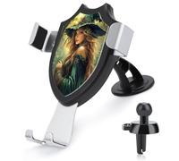Jubonexis Vintage Witches in The Forest Car Phone Holder Mount Triangle Clip Base Air Vent Cell Phone Car Mount Automotive Accessories for 4-6 Inches Cell Smartphones