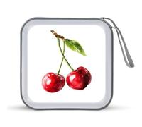 Jubonexis Watercolor Cherry CD Case DVD Storage Case Portable for Car Home Travel