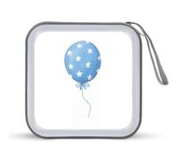 Jubonexis Watercolor Cute Little Blue Balloon CD Case DVD Storage Case Portable