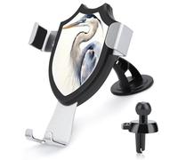 Jubonexis Watercolor Great Blue Heron Car Phone Holder Mount Triangle Clip Base Air Vent Cell Phone Car Mount Automotive Accessories for 4-6 Inches Cell Smartphones