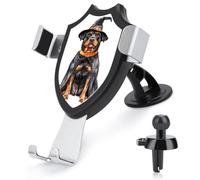 Jubonexis Watercolor Halloween Rottweiler Witch Hat Car Phone Holder Mount Triangle Clip Base Air Vent Cell Phone Car Mount Automotive Accessories for 4-6 Inches Cell Smartphones
