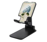 Jubonexis Watercolor Hydrangea Blue Petals Vintage Botanical Cell Phone Stand Foldable Adjustable Phone Stand for Desk