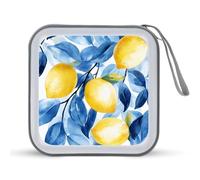 Jubonexis Watercolor Lemons CD Case DVD Storage Case Portable
