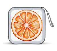 Jubonexis Watercolor Orange Slice CD Case DVD Storage Case Portable