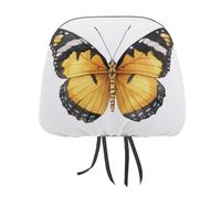 Jubonexis Watercolor Simple Butterfly Printed Car Headrest Cover,2 Pieces, Elastic Comfort Head Rest Cover for Women Men, Universal Fits Most Cars Van SUV Truck, Car Interior Decor Accessories