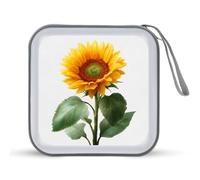 Jubonexis Watercolor Sunflower CD Case DVD Storage Case Portable