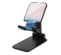 Jubonexis Watercolor The Sea Soft Pink Cell Phone Stand Foldable Adjustable Phone Stand for Desk