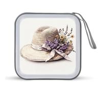Jubonexis Watercolor Wide-Brimmed Hat CD Case DVD Storage Case Portable
