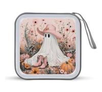 Jubonexis Western Art Cowboy Roots Ghost CD Case DVD Storage Case Portable for Car Home Travel