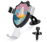 Jubonexis White Cloth Sheet Ghost Swimming Car Phone Holder Mount Triangle Clip Base Air Vent Cell Phone Car Mount Automotive Accessories for 4-6 Inches Cell Smartphones