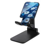 Jubonexis White Daisies Blue Flowers in The Moonlight Cell Phone Stand Foldable Adjustable Phone Stand for Desk