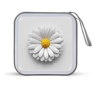 Jubonexis White Daisy CD Case DVD Storage Case Portable
