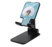 Jubonexis White Dandelion on Blue Cell Phone Stand Foldable Adjustable Phone Stand for Desk
