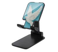 Jubonexis White Dove Flying Cell Phone Stand Foldable Adjustable Phone Stand for Desk