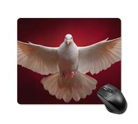 Jubonexis White Dove Open Wings Flying in The Air Mouse Pad, Small Office Computer Mouse Pads for Desk Laptop with Non-Slip Rubber Base Mouse Mat, Gaming Mouse Pads