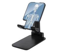 Jubonexis White Skeleton on Blue Cell Phone Stand Foldable Adjustable Phone Stand for Desk