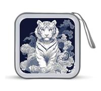 Jubonexis White Tiger on Clouds CD Case DVD Storage Case Portable
