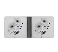 Jubonexis Wildflower Simple Abstract Soft PU Leather Bifold Wallet, Coin Purse Credit Pass Case, Durable Card-Holder Slim Billfold for Men Woman Money Storage