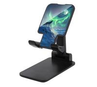 Jubonexis Wolf Howling Into The Night Mysterious Cell Phone Stand Foldable Adjustable Phone Stand for Desk