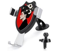 Jubonexis Woman Vinyl Records in Hair Car Phone Holder Mount Triangle Clip Base Air Vent Cell Phone Car Mount Automotive Accessories for 4-6 Inches Cell Smartphones