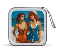 Jubonexis Womens at The Beach CD Case DVD Storage Case Portable